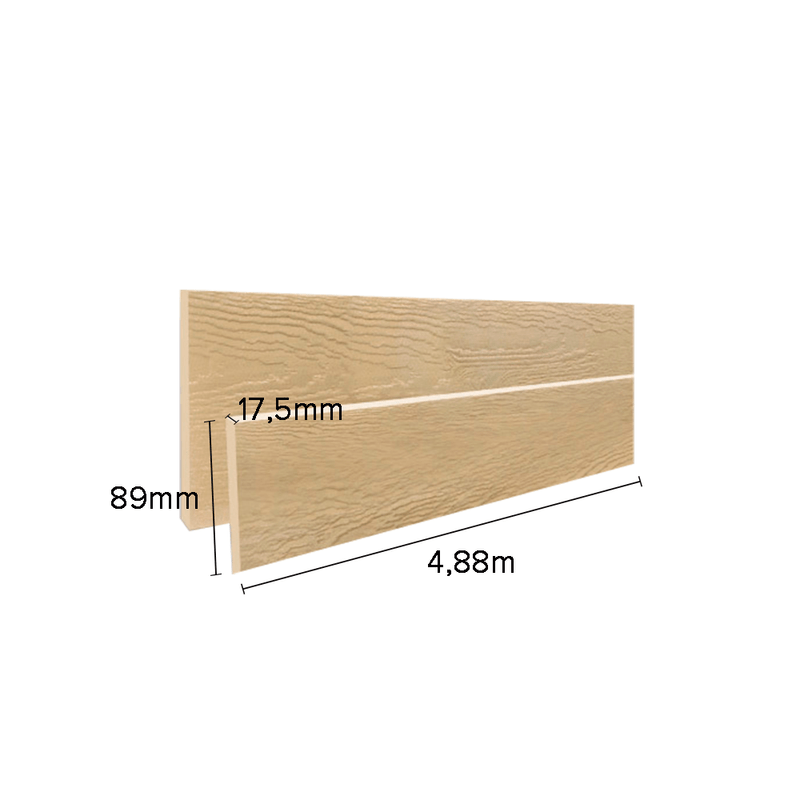 Side Trim de acabamento 17,5 X 89 X 4880 mm